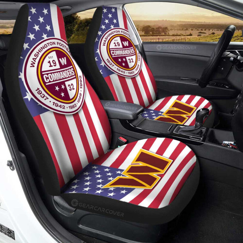 Washington Commanders Car Seat Covers Custom Car Decor Accessories