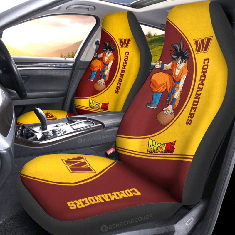 Washington Commanders Car Seat Covers Goku Car Accessories For Fans