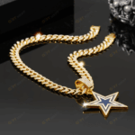 Dallas Cowboys Hip Hop Iced Out Bling Pendant Cuban Chain | Fashion Punk Cool Jewelry