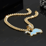 Detroit Lions Hip Hop Iced Out Bling Pendant Cuban Chain | Fashion Punk Cool Jewelry