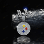 Pittsburgh Steelers Hip Hop Iced Out Bling Pendant Cuban Chain | Fashion Punk Cool Jewelry