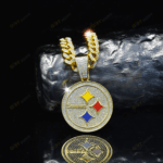 Pittsburgh Steelers Hip Hop Iced Out Bling Pendant Cuban Chain | Fashion Punk Cool Jewelry
