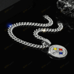 Pittsburgh Steelers Hip Hop Iced Out Bling Pendant Cuban Chain | Fashion Punk Cool Jewelry