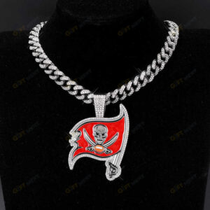 Tampa Bay Buccaneers Hip Hop Iced Out Bling Pendant Cuban Chain | Fashion Punk Cool Jewelry