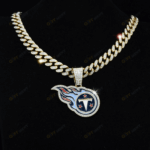 Tennessee Titans Hip Hop Iced Out Bling Pendant Cuban Chain | Fashion Punk Cool Jewelry