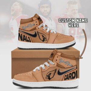 Arizona Cardinals Brown Air Jordan 1 Shoes